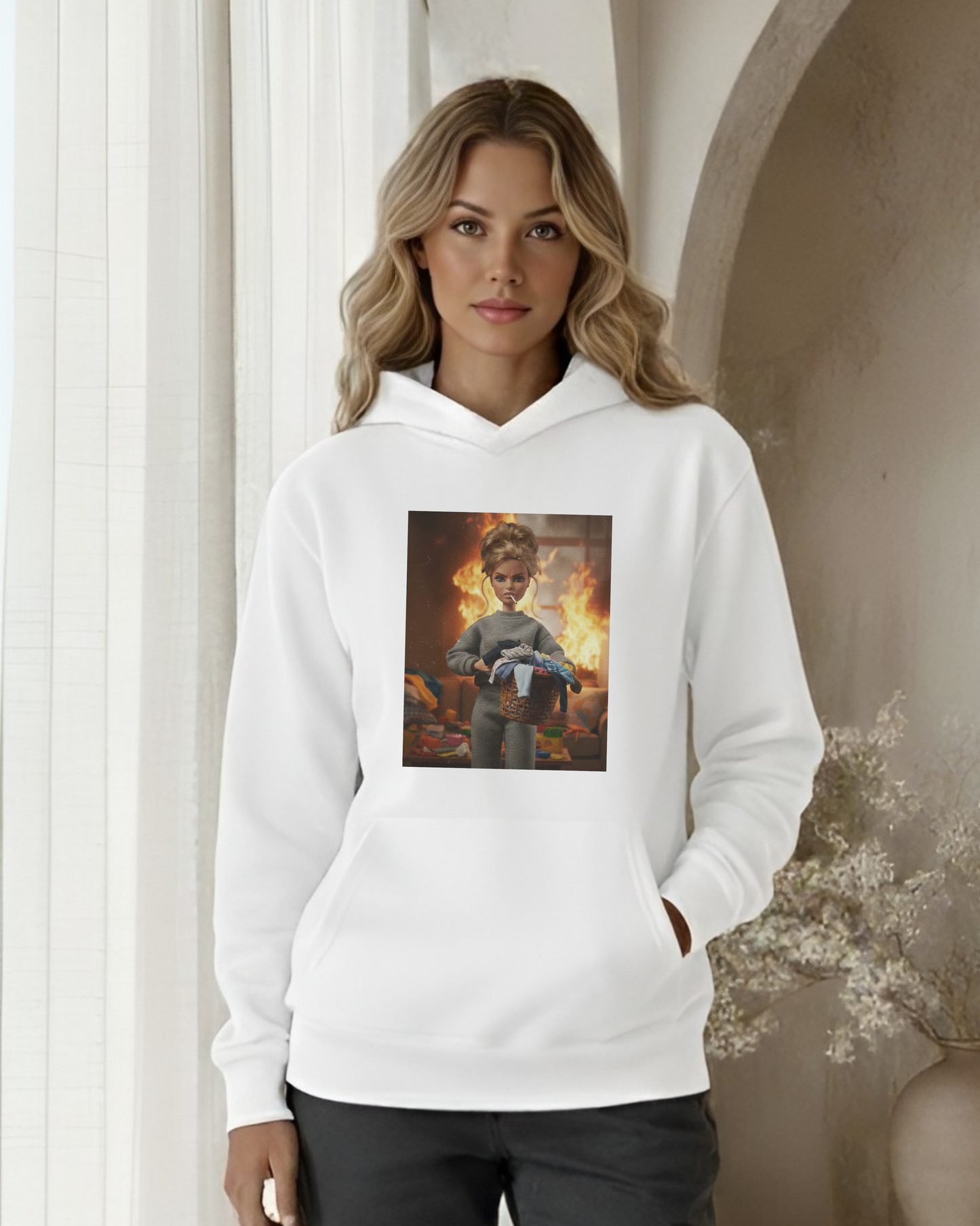 "Tired Mum Marcie" - Available in White or Black Hoodie