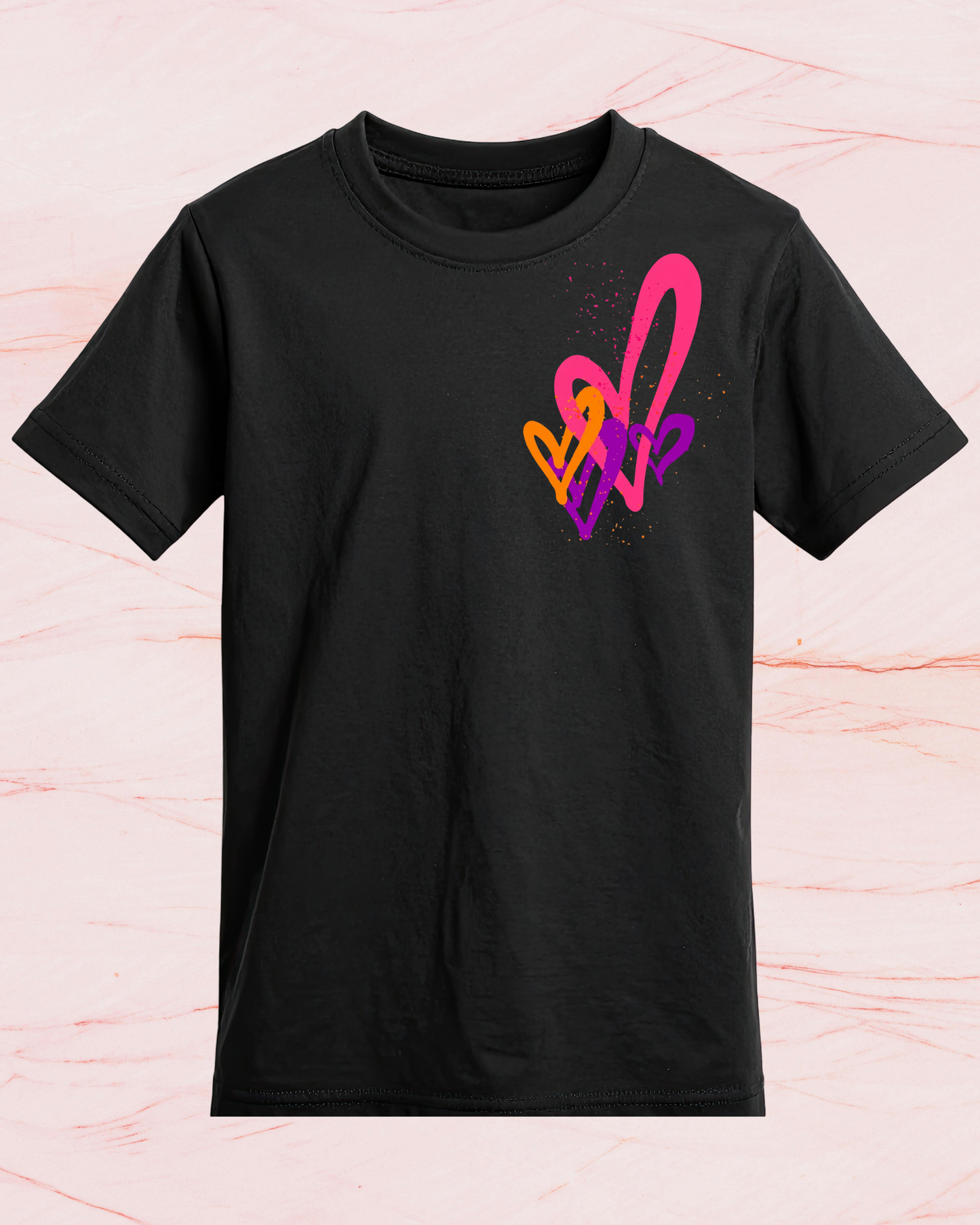 MW Neon Minimal Hearts - Print T-shirt