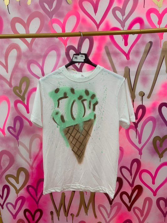 City Drips Ice Cream "Mint Green" White T-shirt