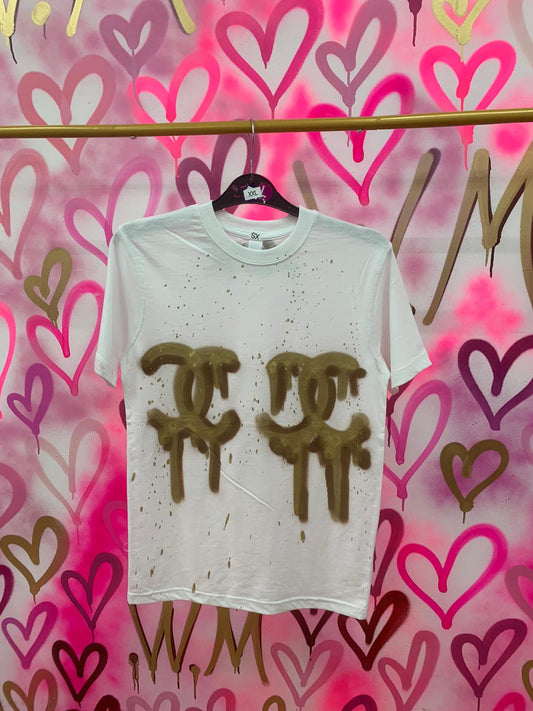Drip City "Gold" White T-shirt