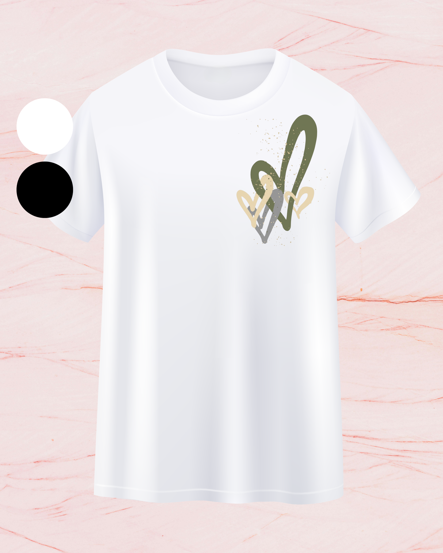 MW Neutral Minimal Hearts - Print T-shirt
