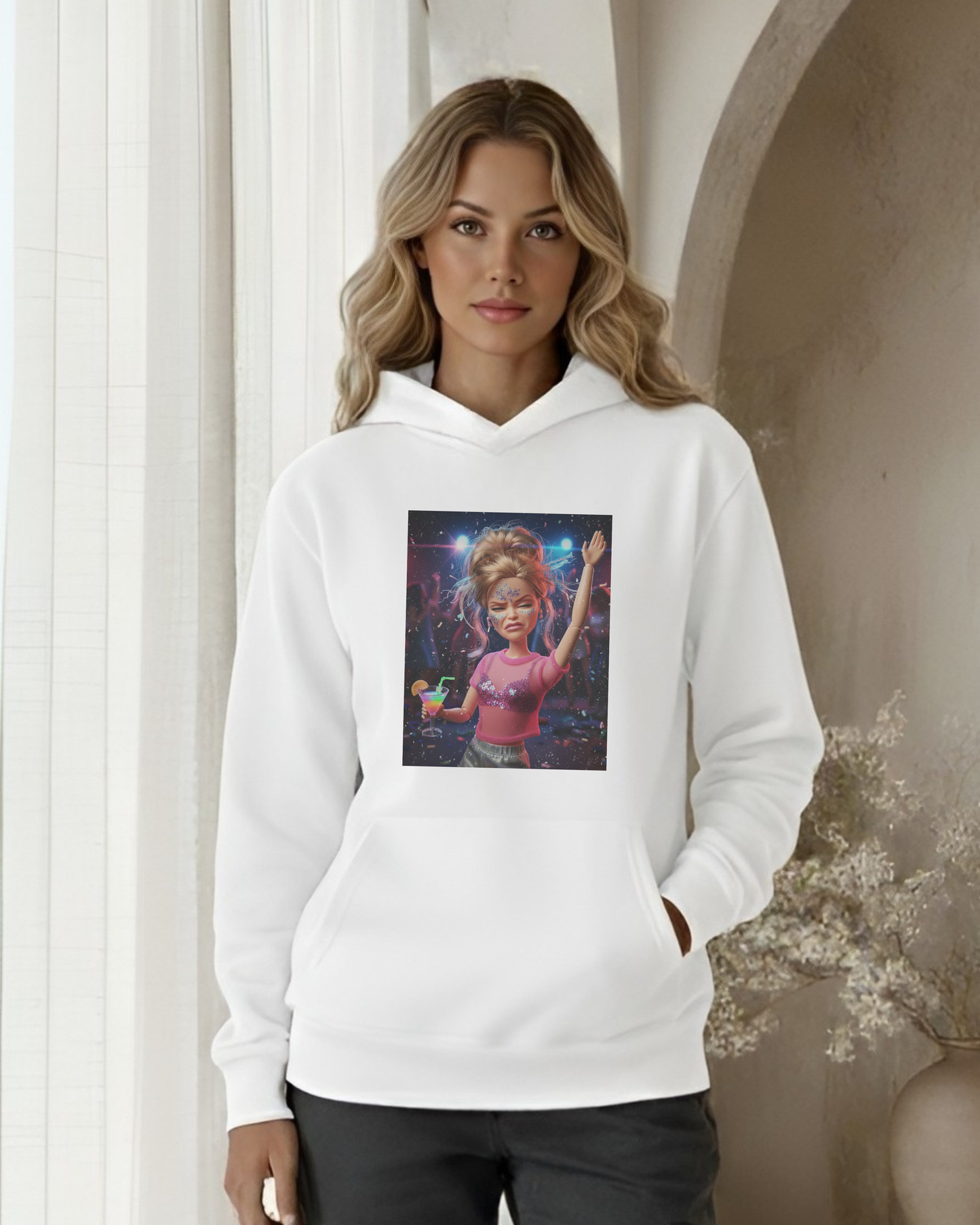 "Party Marcie" - Available in White or Black Hoodie